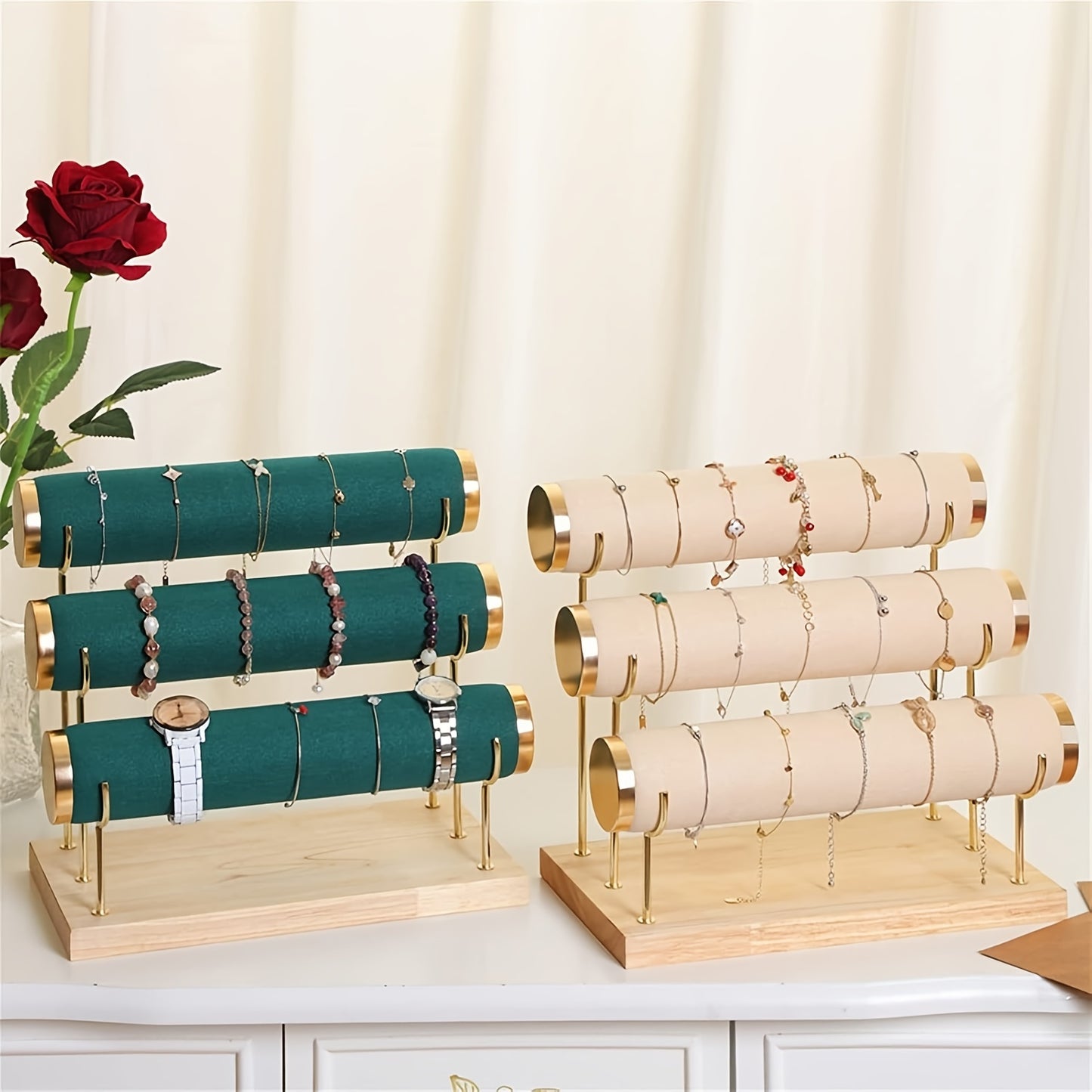 Velvet 3-Tier Jewelry Organizer